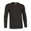 Valento TIGER, unisex hosszú ujjú pamut póló, Black-XL