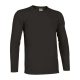 Valento TIGER, unisex hosszú ujjú pamut póló, Black-2XL