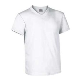 Valento TOP, unisex V-nyakú pamut póló, White-M