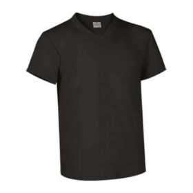 Valento TOP, unisex V-nyakú pamut póló, Black-S