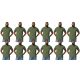 12 db-os pólócsomag Gildan GI3000 körkötött rövid ujjú férfi pamut póló, Military Green-XL