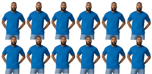 12 db-os pólócsomag Gildan GI3000 körkötött rövid ujjú férfi pamut póló, Royal-S