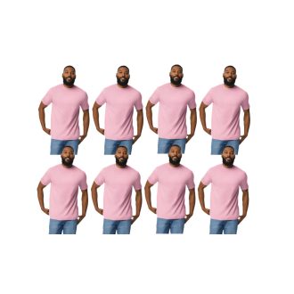   8 db-os pólócsomag Gildan GI3000 körkötött rövid ujjú férfi pamut póló, Light Pink-L