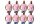 8 db-os pólócsomag Gildan GI3000 körkötött rövid ujjú férfi pamut póló, Light Pink-S