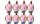 8 db-os pólócsomag Gildan GI3000 körkötött rövid ujjú férfi pamut póló, Light Pink-XL