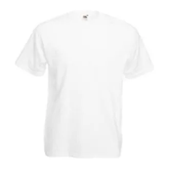   Fruit of the Loom F02 kereknyakú, rövid ujjú póló VALUEWEIGHT T, White - 5XL