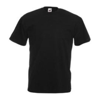   Fruit of the Loom F02 kereknyakú, rövid ujjú póló VALUEWEIGHT T, Black - 4XL