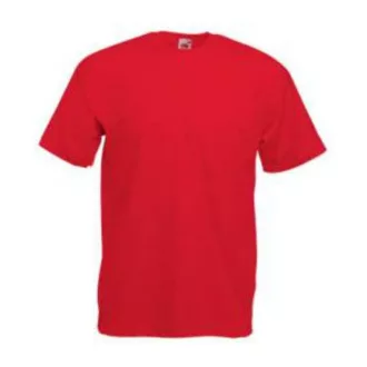   Fruit of the Loom F02 kereknyakú, rövid ujjú póló VALUEWEIGHT T, Red - L
