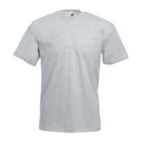   Fruit of the Loom F02 kereknyakú, rövid ujjú póló VALUEWEIGHT T, Heather Grey