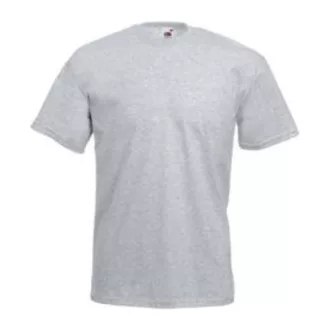   Fruit of the Loom F02 kereknyakú, rövid ujjú póló VALUEWEIGHT T, Heather Grey - 5XL