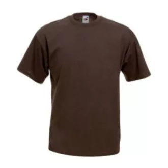   Fruit of the Loom F02 kereknyakú, rövid ujjú póló VALUEWEIGHT T, Chocolate - 3XL