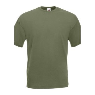   Fruit of the Loom F02 kereknyakú, rövid ujjú póló VALUEWEIGHT T, Classic Olive - L