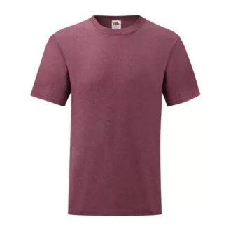   Fruit of the Loom F02 kereknyakú, rövid ujjú póló VALUEWEIGHT T, Heather Burgundy - 2XL