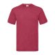 Fruit of the Loom F02 kereknyakú, rövid ujjú póló VALUEWEIGHT T, Vintage Heather Red - M