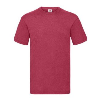  Fruit of the Loom F02 kereknyakú, rövid ujjú póló VALUEWEIGHT T, Vintage Heather Red - XL
