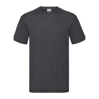   Fruit of the Loom F02 kereknyakú, rövid ujjú póló VALUEWEIGHT T, Dark Heather Grey