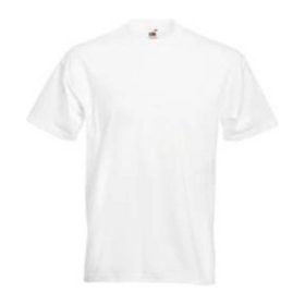  Fruit of the Loom F03 rövid ujjú környakas póló, SUPER PREMIUM T, White - 2XL