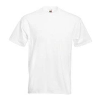   Fruit of the Loom F03 rövid ujjú környakas póló, SUPER PREMIUM T, White - 2XL