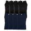 8 db-os csomagban Fruit of the Loom F06 ujjatlan, sportos trikó fekete-sötétkék - S