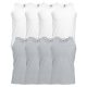 8 db-os csomagban Fruit of the Loom F06 ujjatlan, sportos trikó fehér-szürke - 5XL