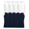 8 db-os csomagban Fruit of the Loom F06 ujjatlan, sportos trikó fehér-sötétkék - M