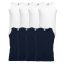 8 db-os csomagban Fruit of the Loom F06 ujjatlan, sportos trikó fehér-sötétkék - M