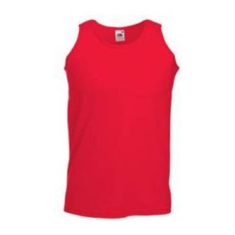   Fruit of the Loom F06 ujjatlan, sportos trikó, ATHLETIC VEST, Red - L