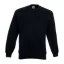 Fruit of the Loom F41 kereknyakú pulóver, SET-IN SWEAT, Black - 3XL