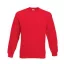 Fruit of the Loom F41 kereknyakú pulóver, SET-IN SWEAT, Red