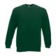 Fruit of the Loom F41 kereknyakú pulóver, SET-IN SWEAT, Bottle Green - L