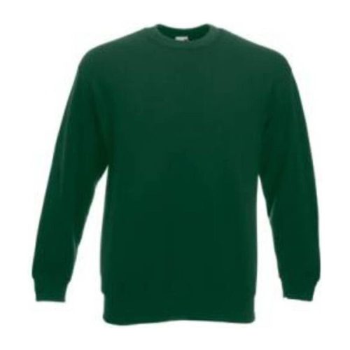 Fruit of the Loom F41 kereknyakú pulóver, SET-IN SWEAT, Bottle Green - 2XL