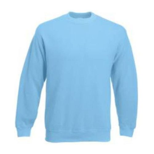 Fruit of the Loom F41 kereknyakú pulóver, SET-IN SWEAT, Sky Blue