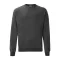 Fruit of the Loom F41 kereknyakú pulóver, SET-IN SWEAT, Dark Heather Grey - M