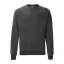 Fruit of the Loom F41 kereknyakú pulóver, SET-IN SWEAT, Dark Heather Grey - M