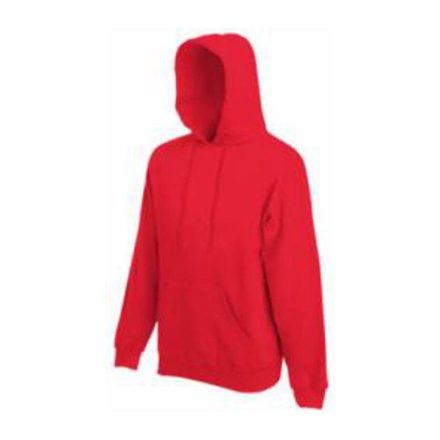 Fruit of the Loom F44 kapucnis pulóver, HOODED SWEAT, Red - M