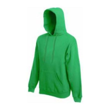 Fruit of the Loom F44 kapucnis pulóver, HOODED SWEAT, Kelly Green - XL