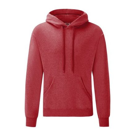 Fruit of the Loom F44 kapucnis pulóver, HOODED SWEAT, Heather Red