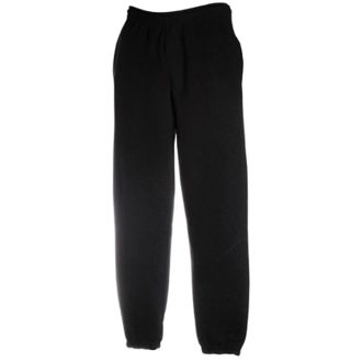   Fruit of the Loom F52 zsebes jogging alsó, ELASTICATED CUFF JOG PANTS, Black