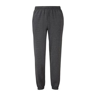   Fruit of the Loom F52 zsebes jogging alsó, ELASTICATED CUFF JOG PANTS, Dark Heather Grey
