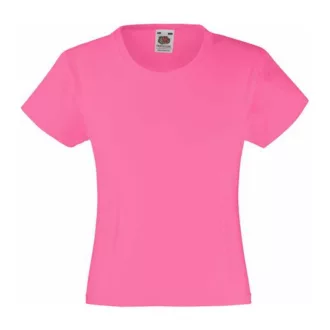   Fruit of the Loom F58 kislány póló, GIRLS VALUEWEIGHT T, Fuchsia - 7/8