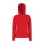Fruit of the Loom F81 kapucnis Női pulóver, LADY-FIT HOODED SWEAT, Red - XL