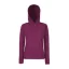 Fruit of the Loom F81 kapucnis Női pulóver, LADY-FIT HOODED SWEAT, Burgundy - L