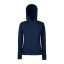 Fruit of the Loom F81 kapucnis Női pulóver, LADY-FIT HOODED SWEAT, Deep Navy - L