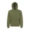 Fruit of the Loom FN07 cipzáras kapucnis pulóver, HOODED SWEAT JACKET, Olive