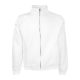 Fruit of the Loom FN08 cipzáras galléros pulóver, CLASSIC SWEAT JACKET, White - M