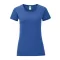 Fruit of the Loom FN63 rövid ujjú Női póló, LADIES ICONIC 150 T, Heather Royal