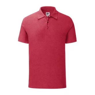   Fruit of the Loom FN66 galléros póló, ICONIC POLO, Heather Red