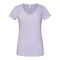 Rövid ujjú V-nyakú Női pamut póló, Fruit of the Loom FN71, Soft Lawender-S