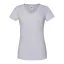 Rövid ujjú V-nyakú Női pamut póló, Fruit of the Loom FN71, Heather Grey-S