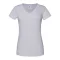 Rövid ujjú V-nyakú Női pamut póló, Fruit of the Loom FN71, Heather Grey-2XL